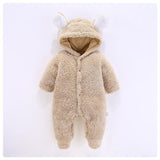 Baby Autumn Winter Cotton Casual Cute Bear Jumpsuit Romper