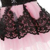Kid Girls Dress Lace Tutu Formal Pageant Bridesmaid Tulle Dress 1-5Y - honeylives