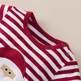 Baby Christmas Striped Jumpsuits Overalls Romper