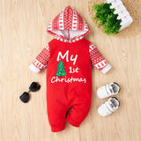 Christmas Baby Girls Overalls Festival Newborn  Patchwork Jumpsuits