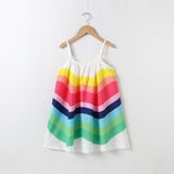 Kids Baby Girls Rainbow Sleeveless Party Beach Sling Dress