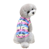Pet Costume Graffiti Print Dog Clothing For Small Dogs