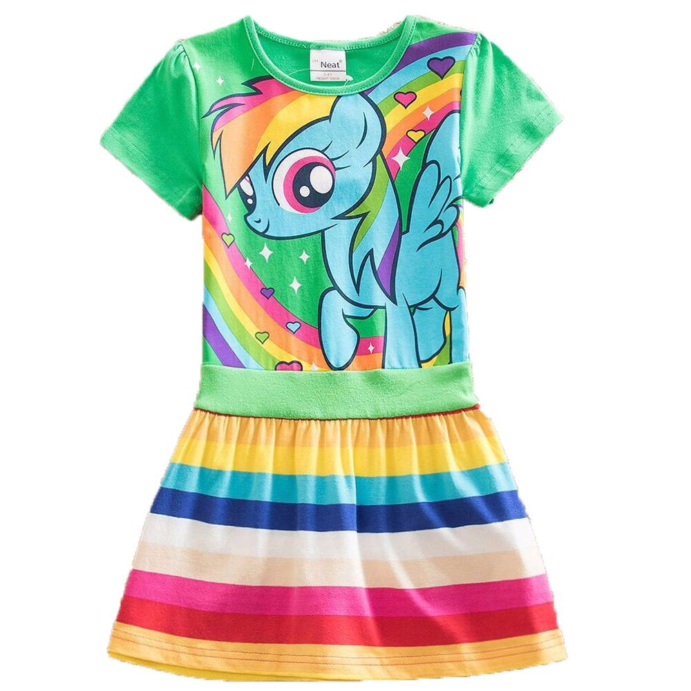 Kid Girl Summer Explosion Cartoon Girl Unicorn Cute Dress