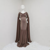 Sexy Shoulderless Maternity Photography Long Dress