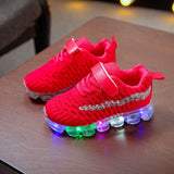 Boy Girl Breathable Non-slip Led Light Up Glowing Casual Shoes