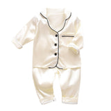 Toddler Baby Boys Long Sleeve Solid Tops+Pants Pajamas Sleepwear Outfits - honeylives