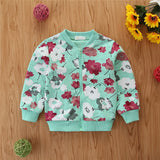 Spring Autumn Kids Baby Girls Boy Floral Print Coats