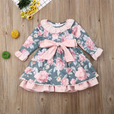 Spring Autumn Toddler Kids GirlFlower Baby Dress
