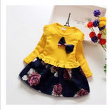 Kid Baby Girls Long Sleeve Floral Fashion Casual Dress