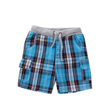 Kid Baby Boy Blue Plaid Shorts Beach Short Cotton Sports Pants