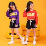 Kid Girl Set Jazz  Boutique Outfits Hip Hop Dance Costumes