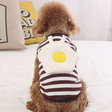 Pet Summer Dog Clothes Autumn Stripe Vest Cotton Breathable