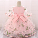 Baby Girl 1st Year Birthday  Dress Lace Princess Flower Autumn Dresses