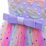 Summer Unicorn Flower Kid Girl Sequin Star Dress