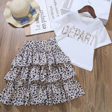 Kid Baby Girl Short-sleeved Cake Skirt Summer Set 2 Pcs