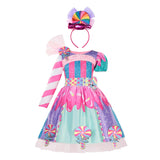 Kids Girl Carnival Frock Little  Birthday Fancy Rainbow Tutu Dress