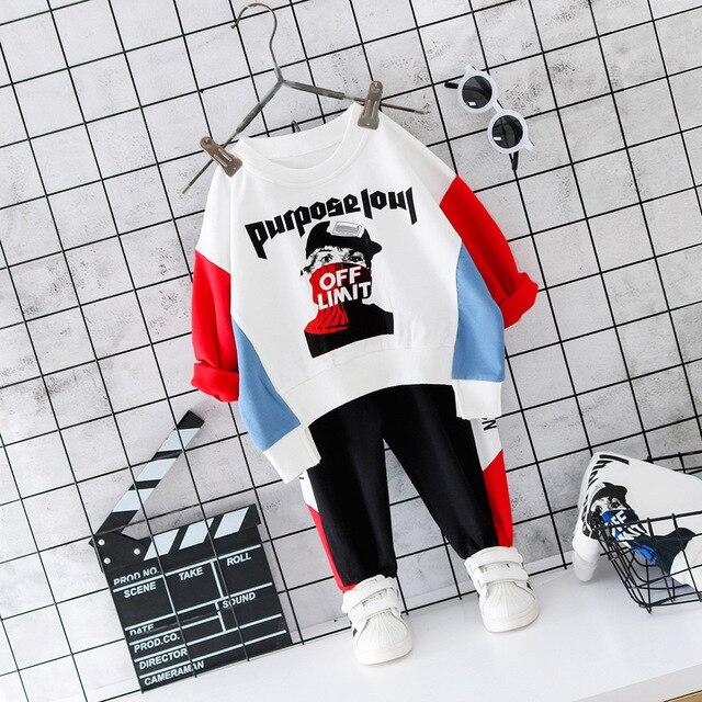 Baby Boys Hooded Set Fashion Casual Outfits 2 Pcs