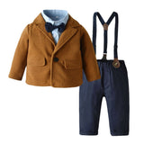 Winter Kid Baby Boy Set Wool 3Pcs Outfit Fashion Costume