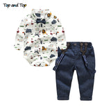 Baby Boy Set Suit Cotton Formal Outfits Sets 2 Pcs