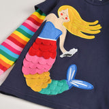 Toddlers Kid Girl Nightwear Pajamas Homewear Nightwear Rainbow Striped Sets
