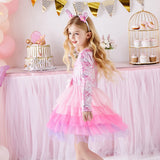 Kid Baby Girl Mermaid Sequins Tutu Dress Ball Gown Elegant Party Dress