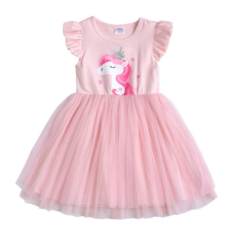 Kids Baby Girls Casual Unicorn Patchwork Dress