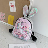 Kid Baby Girls Sequins Unicorn Backpack School Bag Shining Daypack