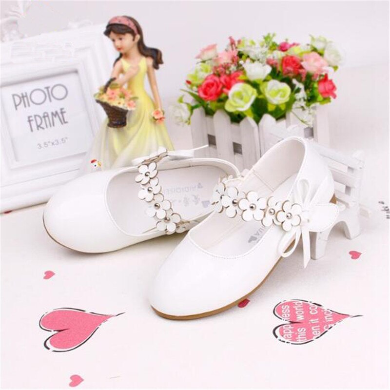 Kid Baby Girl  Flower Dance Shoes Leather Shoes