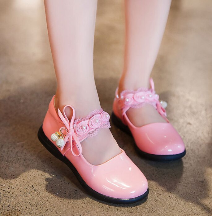 Girl Wedding Party  Princess Leather Dance Shoes