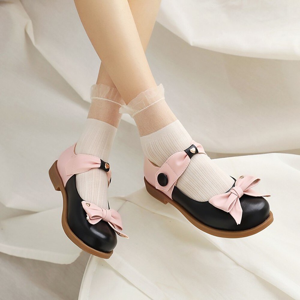 Kid Baby Gril Mary Lolita Pumps Low Heel Shoes