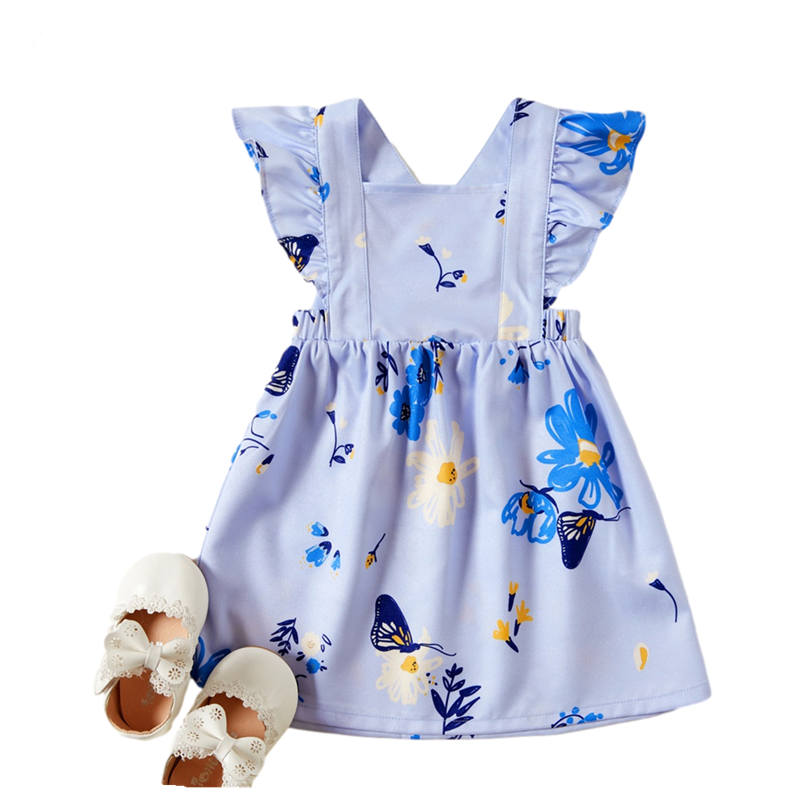 Baby Girl Floral Sweet Medium Length Casual Dress