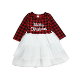 Kid Baby Girl Casual Plaid Patchwork Dresses