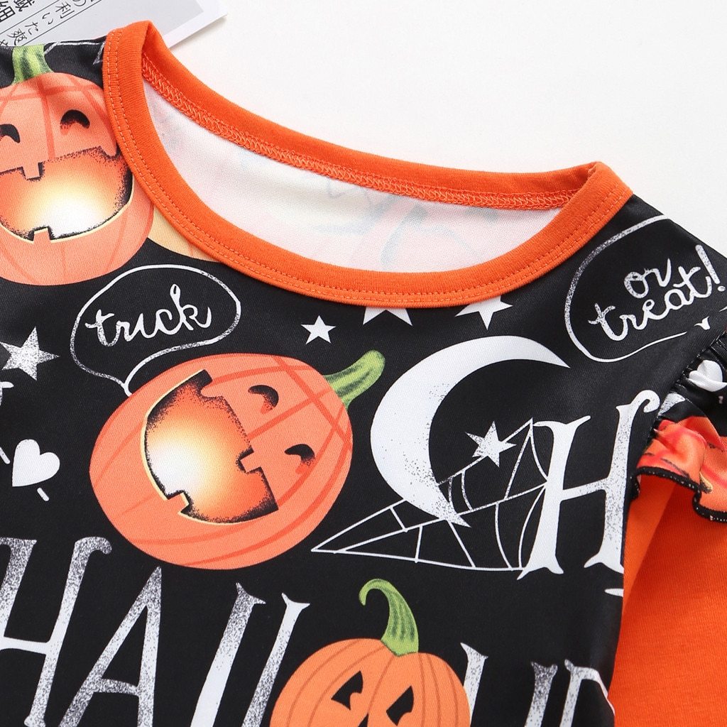 Kid Baby Girl  Cartoon Halloween Print Costume Dresses