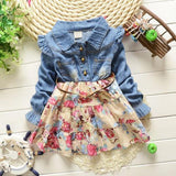 Kid Baby Girl Denim Party Pageant Casual Dress