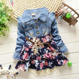 Kid Baby Girl Denim Party Pageant Casual Dress
